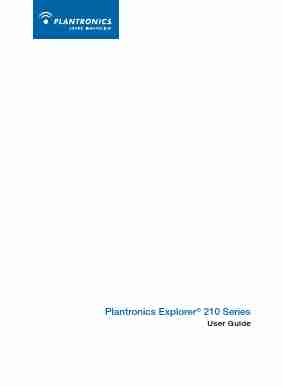 Plantronics Bluetooth Headset Plantronics Explorer 210 Series-page_pdf